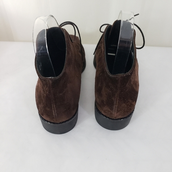 Red Box by K&S Suede Mocca lace up ankle boot moccasin chocolate brown - Picture 4 of 7